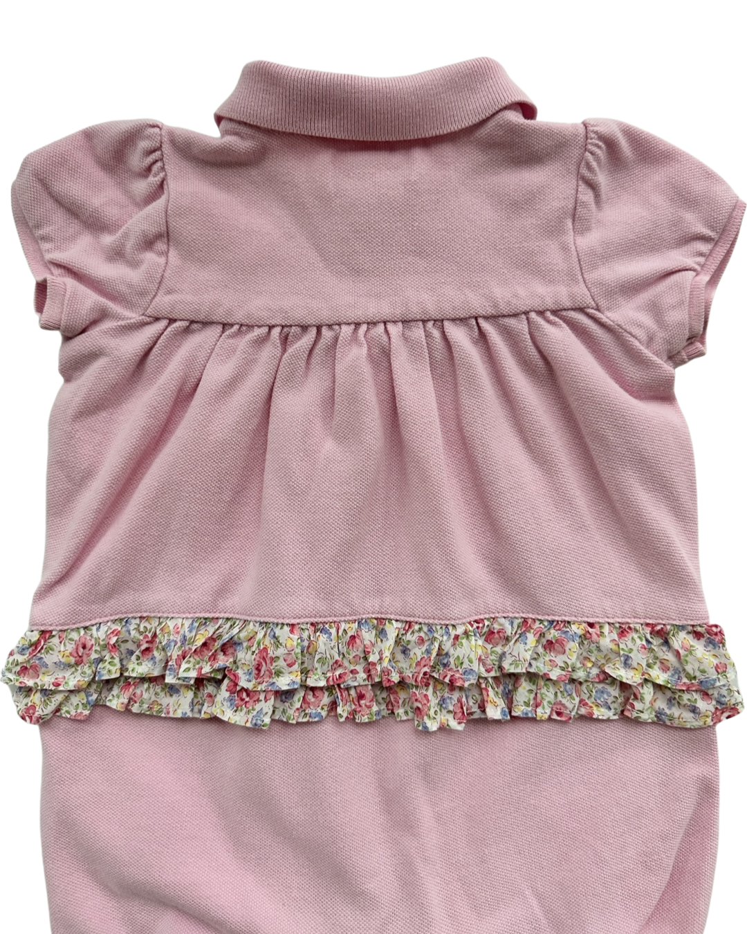 9M Baby Girl Pink Ralph Lauren Ruffle Butt Bubble