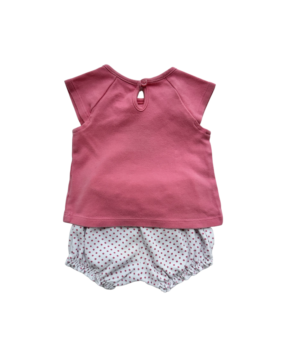 3M Baby Girl Absorba Pink Spring Blue Bird Top, Dress & Bubble shorts