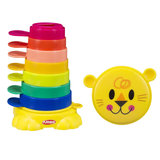 Playskool By Hasbro Lion Stack ‘n Stow Colorful Cups With Shapes