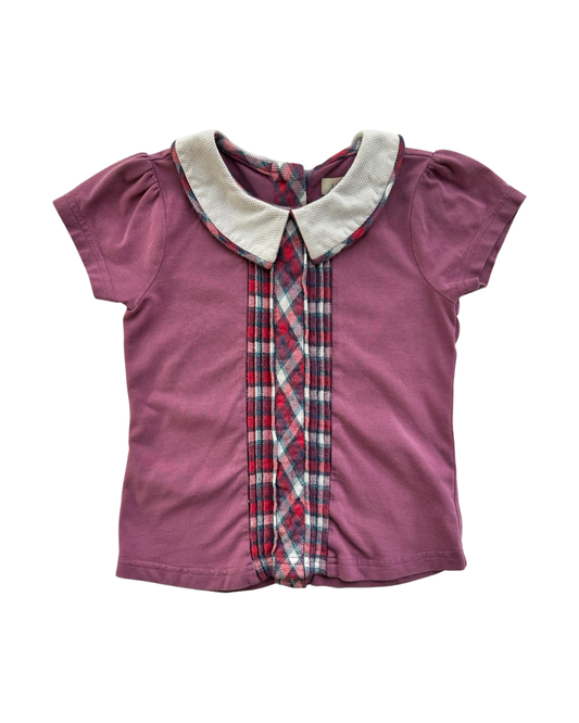 4T Toddler Girl Matilda Jane Plum Purple Peter Pan Collar Top