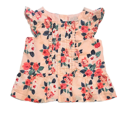 12M-18M Baby Girl Janie & Jack Pink Floral Top