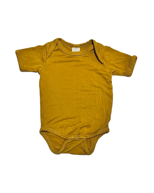 0-3M Baby Boy / Girl Kate Quinn Mustard Yellow Bamboo Onesie