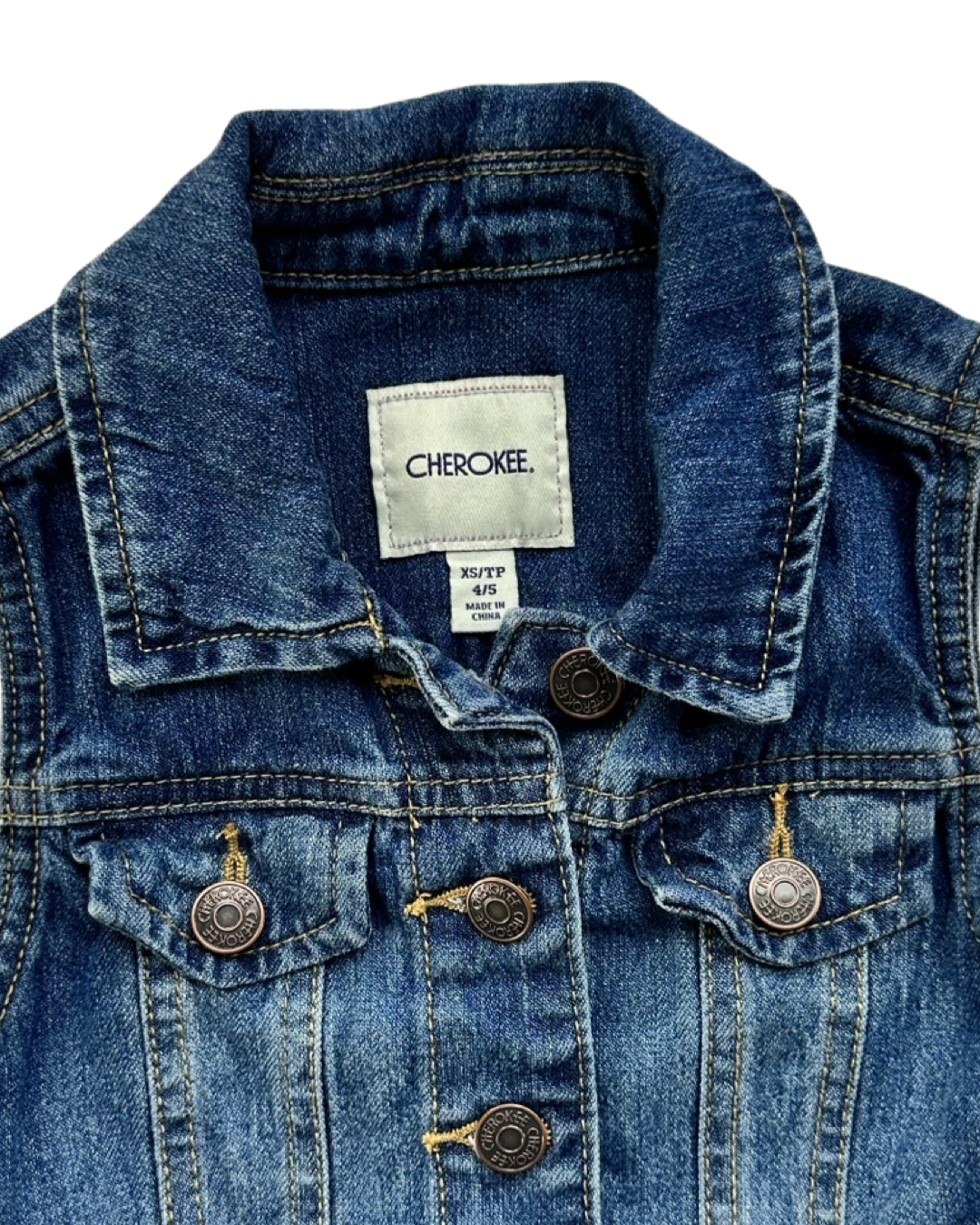 4T Toddler Girl Cherokee Jean Jacket Vest