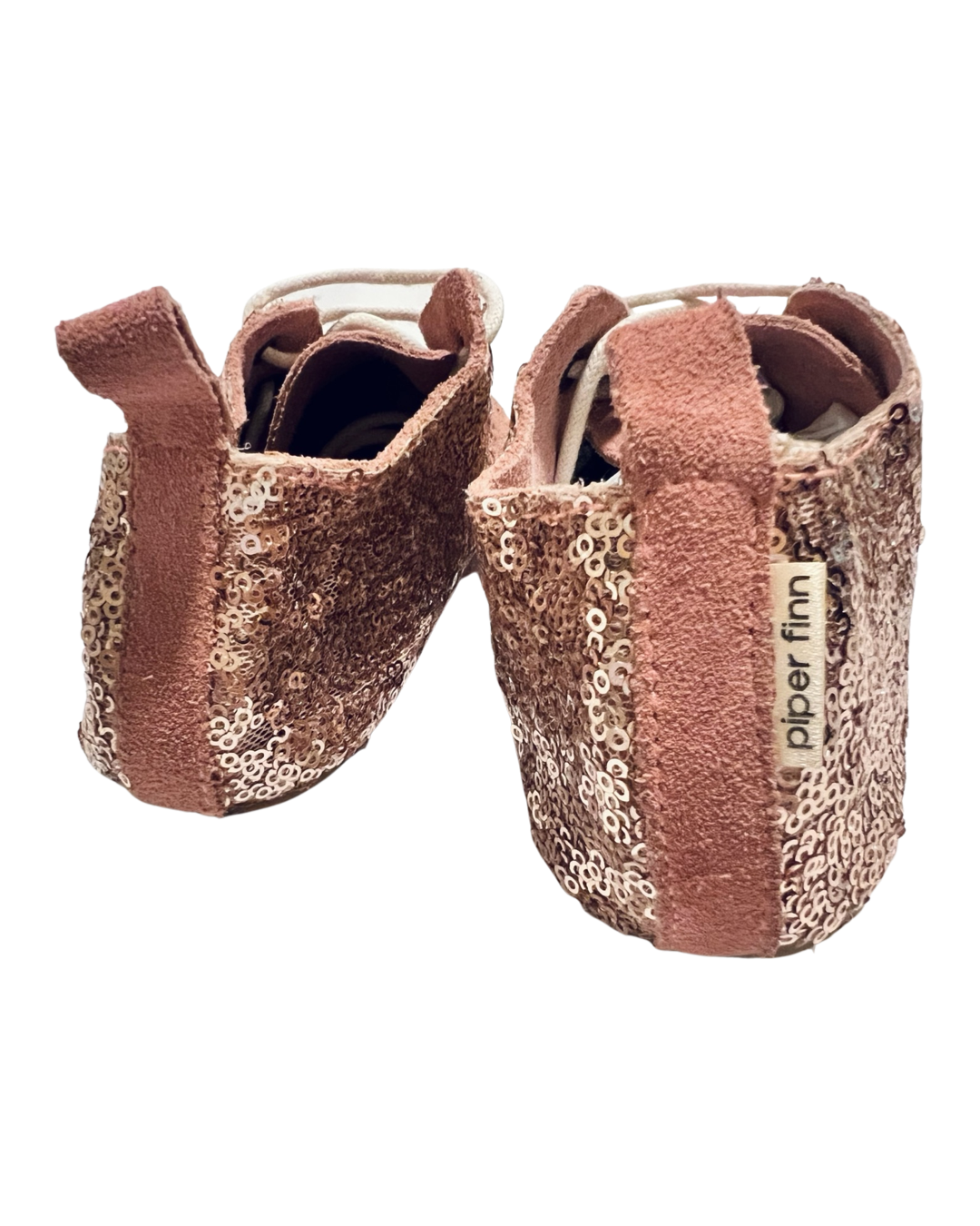 9C Toddler Girl Piper & Finn Rose Leather & Sequin Shoes