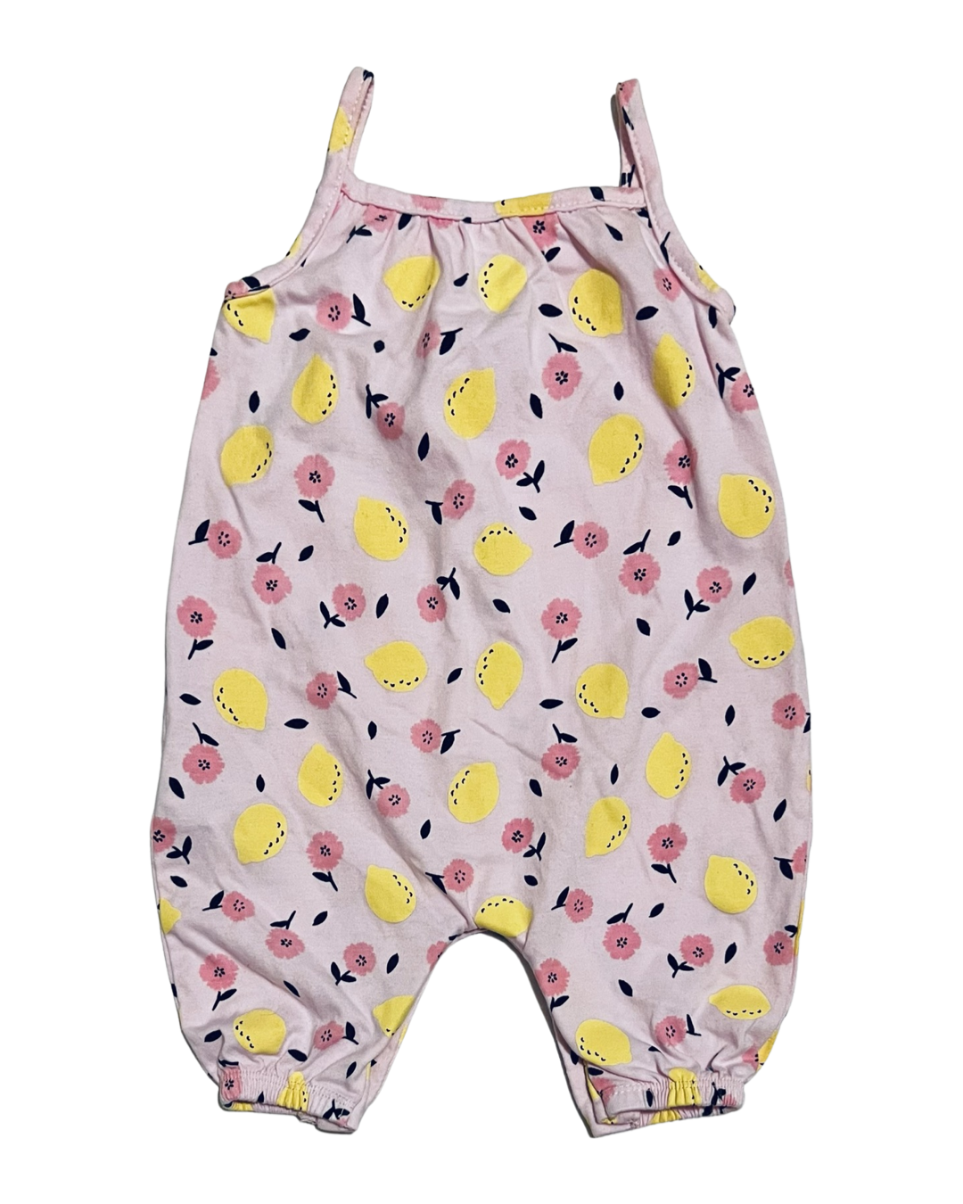 3M Baby Girl Pl❤️Baby Pink Lemon Bubble Romper