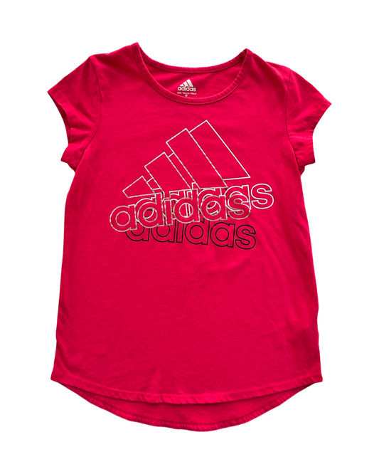 Girls Medium (10/12) Pink Adidas T-shirt Top