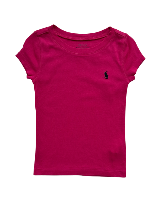 4T Toddler Girl Pink Ralph Lauren Polo T-Shirt Top