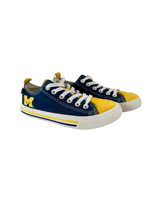 Women’s Size 7 Canvas Michigan U of M Tennis Shoes