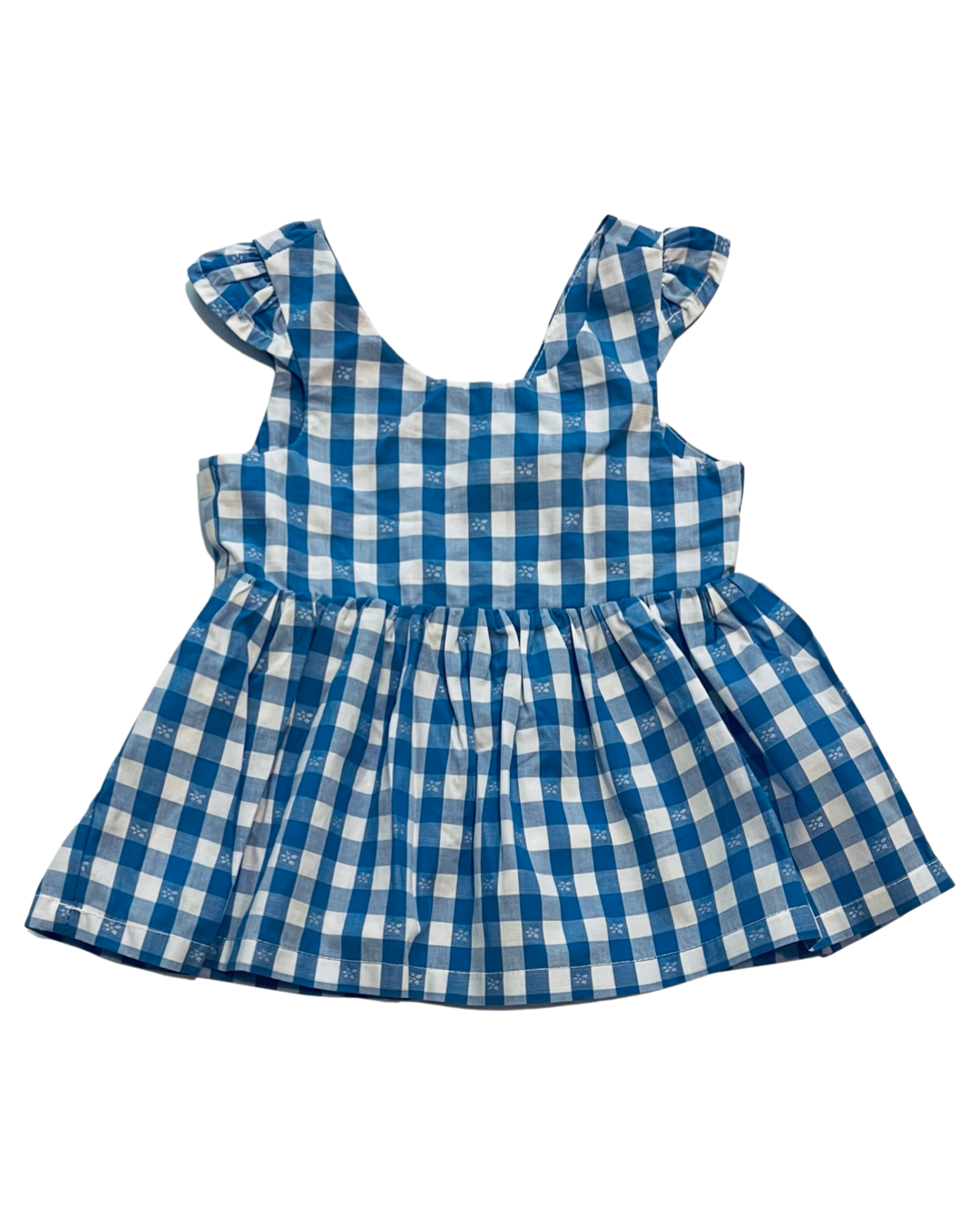 0-3M Baby Girl Blue Gingham Checked Cat & Jack Dress