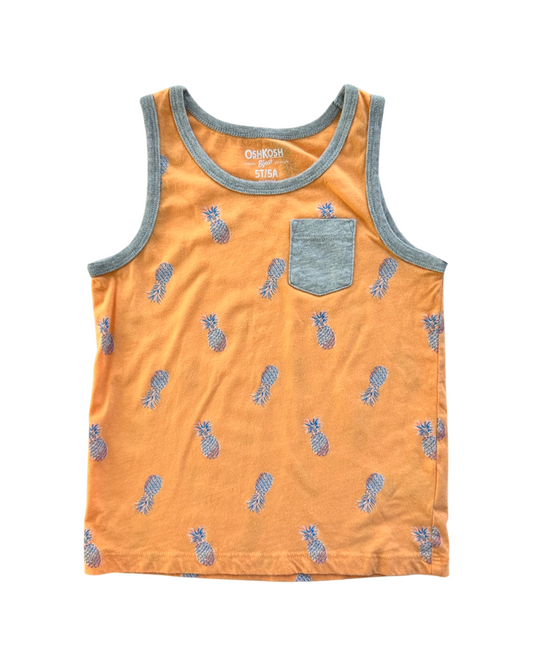 5T Toddler Boy Orange Pineapple OshGosh Pineapple Tank Top