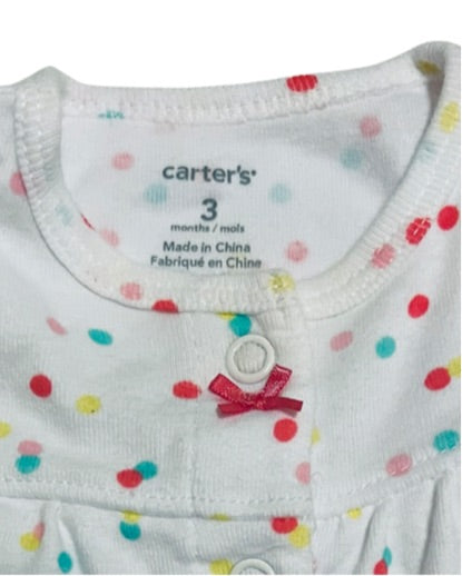 3M Baby Girl Carter’s Polka Dot Rainbow Bubble