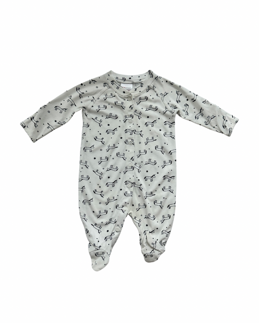 0-3M Baby Girl Hanna Andersson Unicorn Sleeper PJs