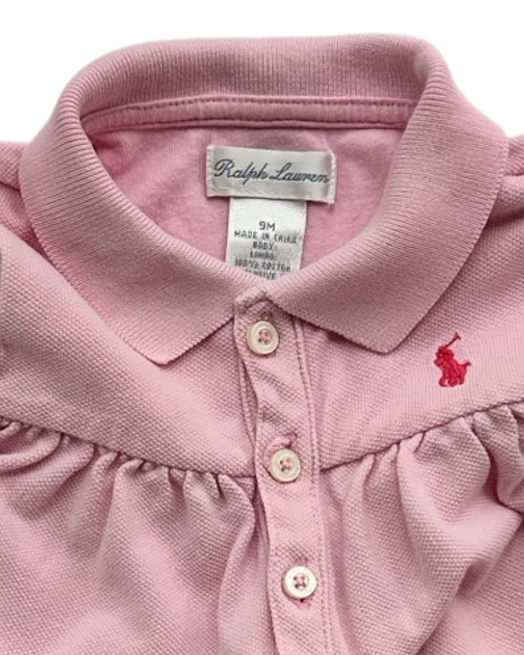 9M Baby Girl Pink Ralph Lauren Ruffle Butt Bubble