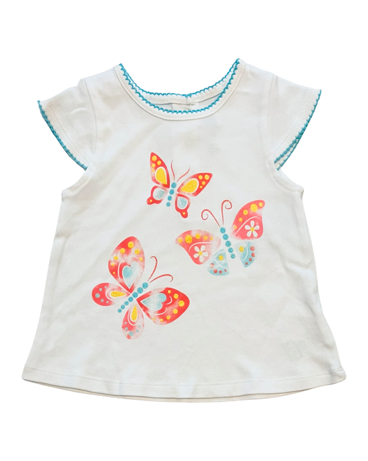 12M Baby Girl Kids Headquarters Butterfly Top