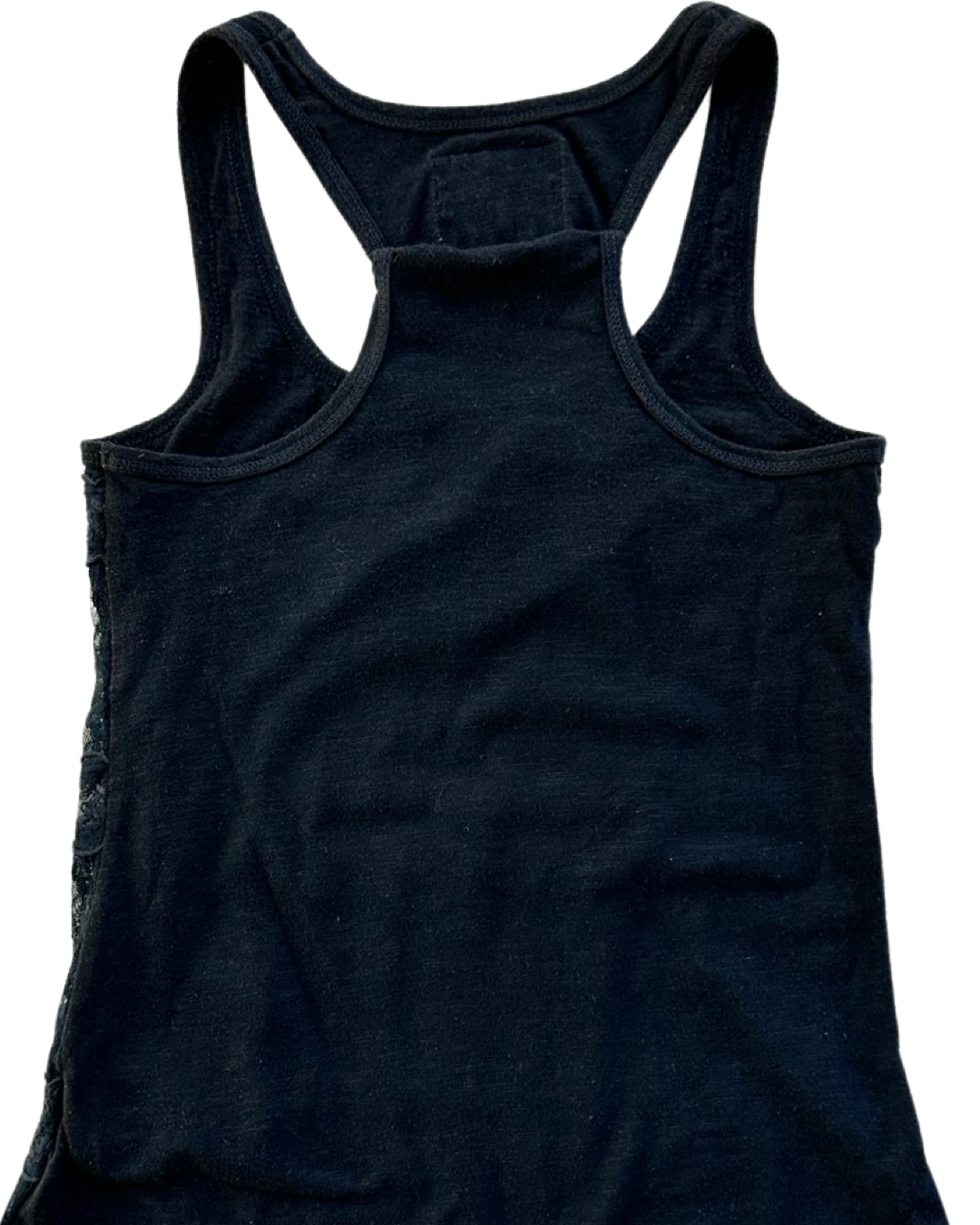 Girls Size 8/10 Medium Abercrombie Kids Navy Lace Tank Top