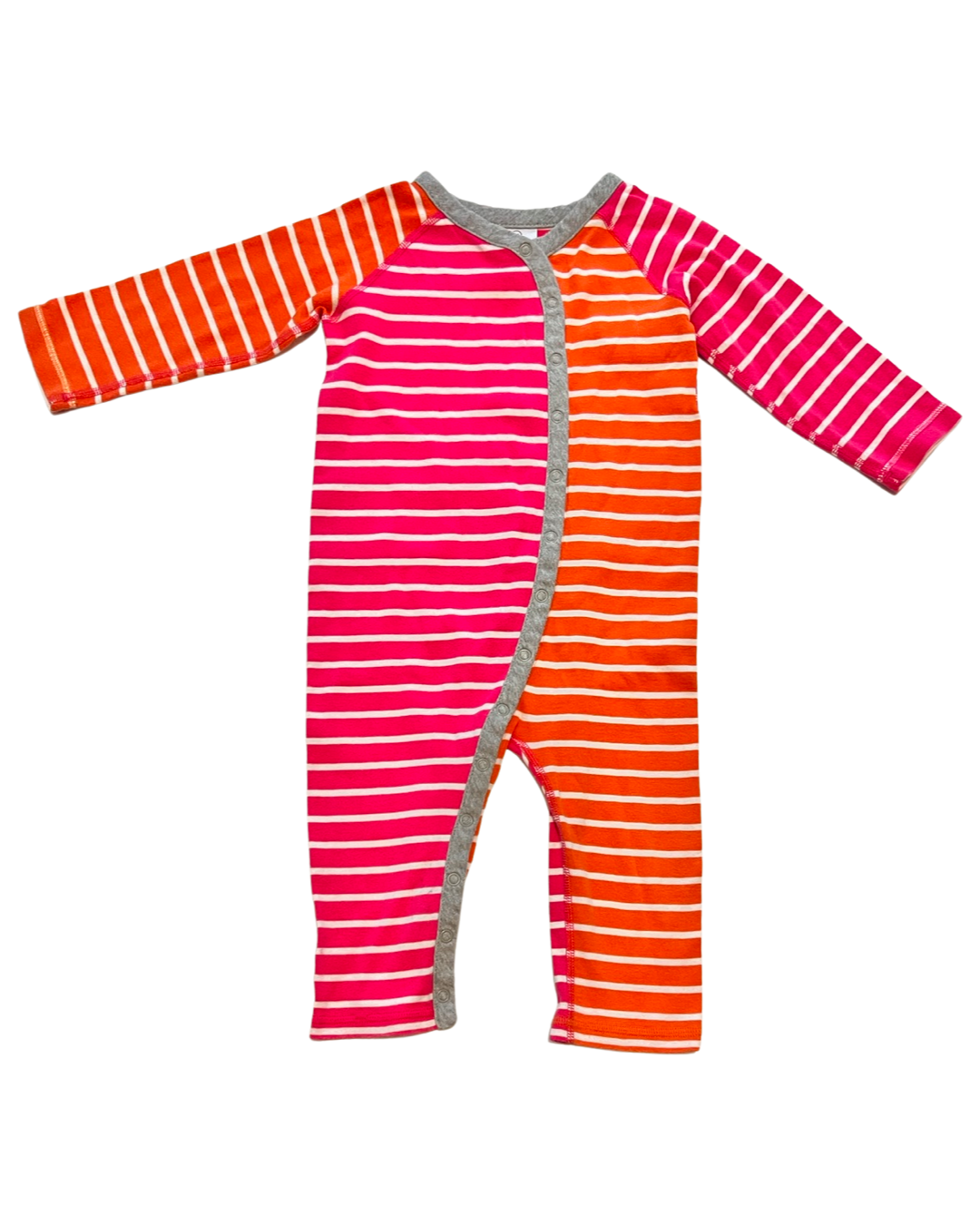 18M-24M Baby Girl Hanna Andersson Pink / Orange Snap Romper