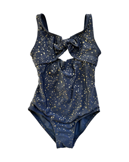 Girls Size 8/10 Medium Plus Art Class Gray Constellation Stars & Moon Swim Suit