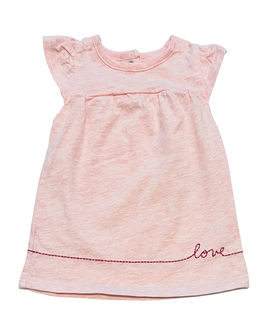 Newborn Baby Girl Ellen Degeneres Pink Love Dress