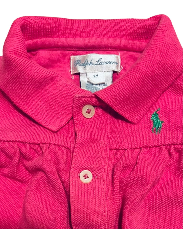 3M Baby Girl Pink Ralph Lauren Polo Bubble