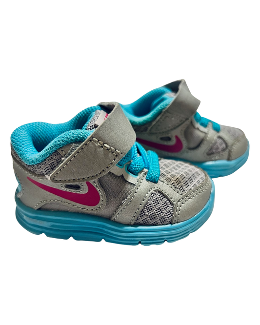 2C Baby Girl Gray & Teal Nike Sneakers Tennis Shoes