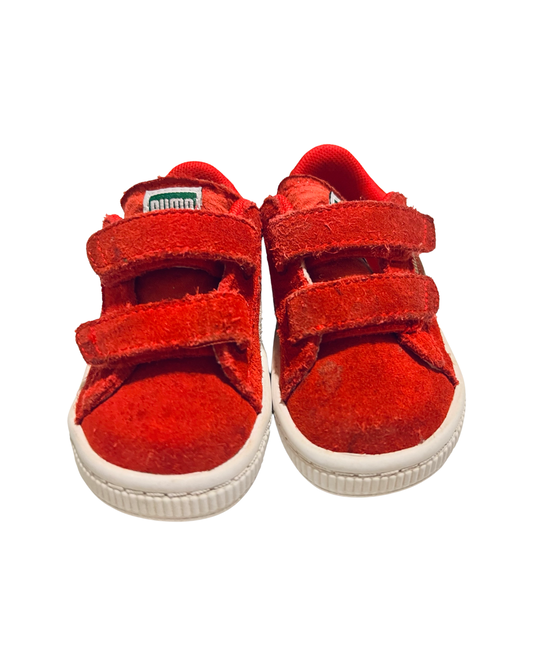 5C Toddler Boy / Girl  Red Suede Puma Sneakers Shoes