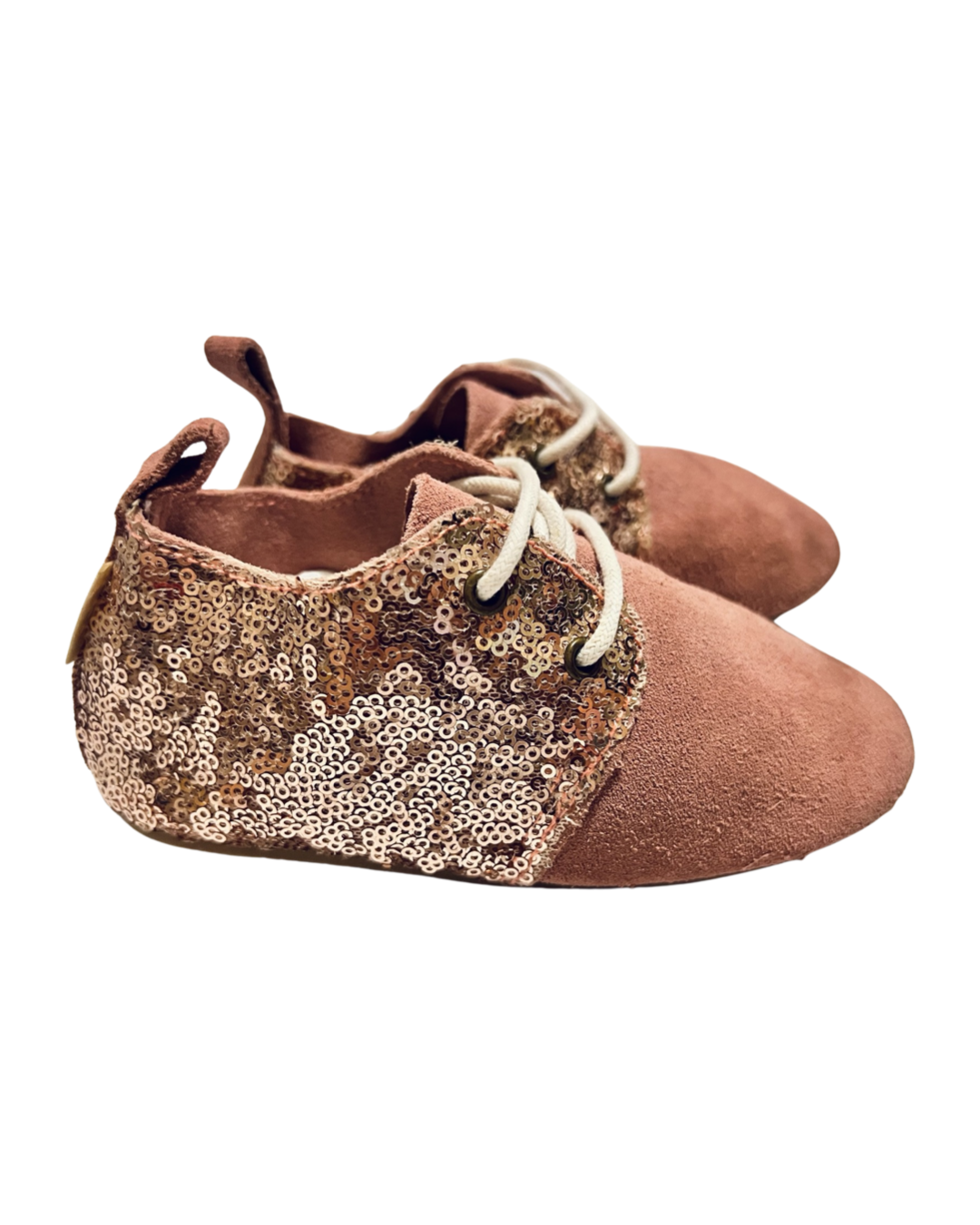 9C Toddler Girl Piper & Finn Rose Leather & Sequin Shoes