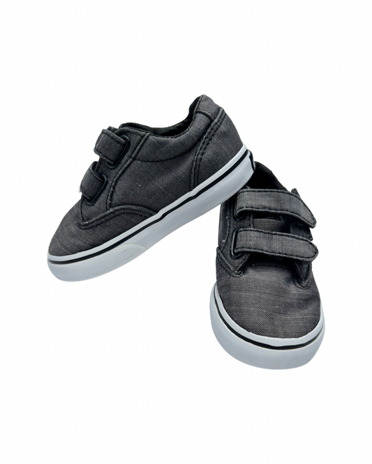 6C Toddler Boy Gray Velcro Van Shoes