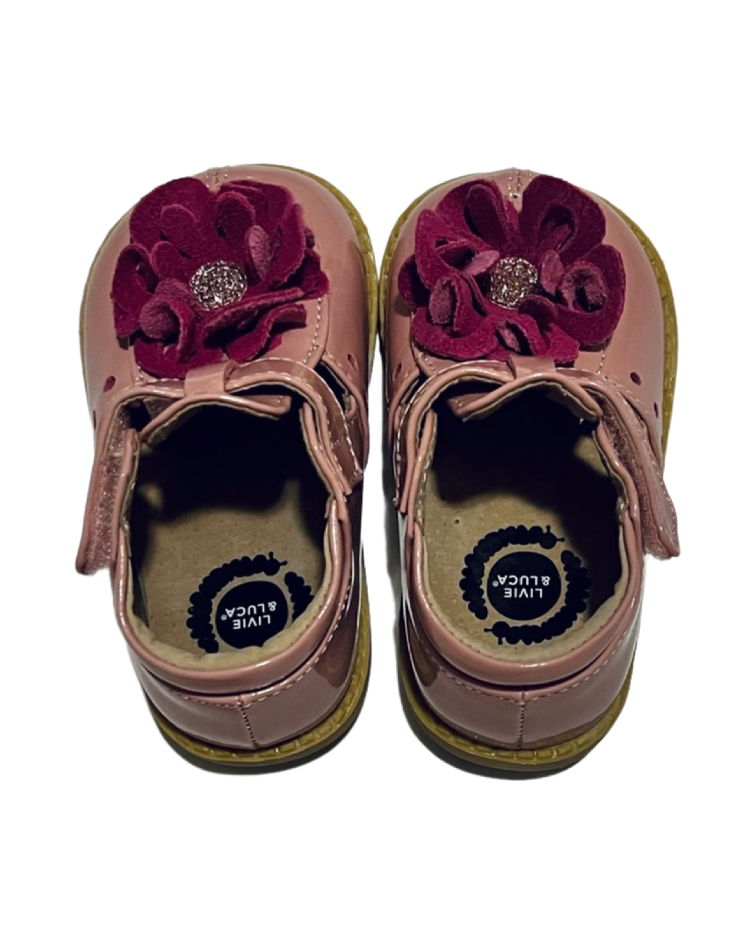 5C Toddler Girl Livie & Luca Pink Bloom T-Strap Shoes